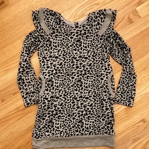 Isobella & Chloe Leopard Cheetah Print Sweater Dress